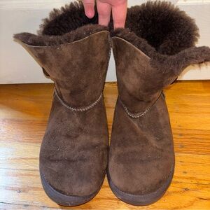 Short Brown Button Uggs